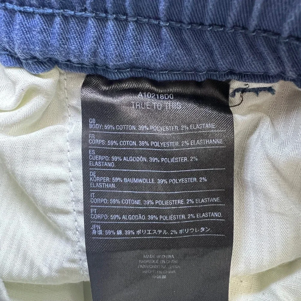 Volcom Frickin‎ Elastic Waist Shorts Mens Medium Blue Chino Drawstring